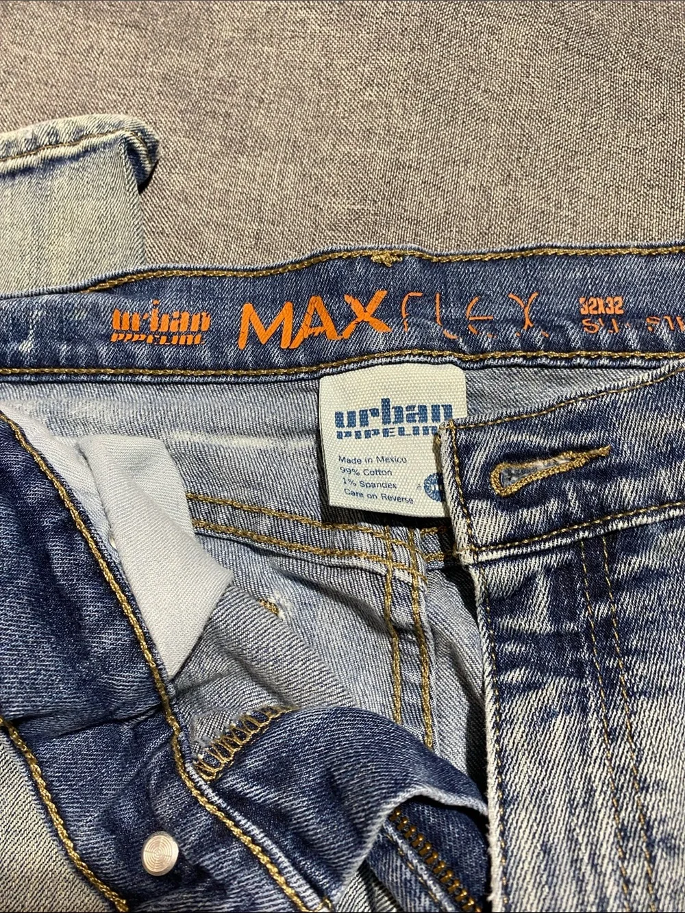 urban pipeline Men’s Light Blue Slim Jeans - MaxFlex 32x32